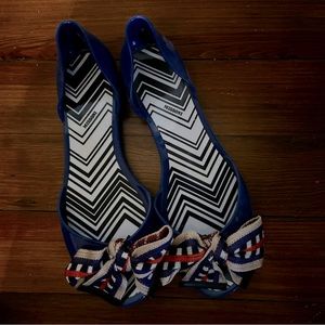 Missoni royal blue jelly flats